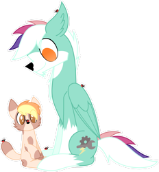 Size: 2359x2543 | Tagged: safe, artist:emc-blingds, oc, oc only, pegasus, pony, coat markings, duo, ear fluff, high res, pegasus oc, simple background, socks (coat markings), transparent background, wings