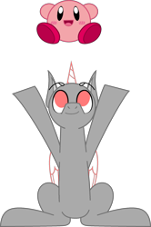 Size: 1570x2370 | Tagged: safe, artist:emc-blingds, oc, alicorn, pony, alicorn oc, base, duo, horn, kirby, kirby (series), simple background, smiling, transparent background, wings