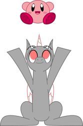 Size: 1570x2370 | Tagged: safe, artist:emc-blingds, oc, alicorn, pony, alicorn oc, base, duo, horn, kirby, kirby (series), simple background, smiling, solo, transparent background, wings