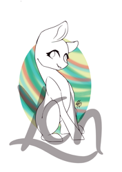 Size: 1000x1414 | Tagged: safe, artist:prettyshinegp, oc, oc only, earth pony, pony, abstract background, commission, earth pony oc, signature, simple background, smiling, solo, white background, your character here