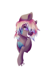 Size: 1000x1414 | Tagged: safe, artist:prettyshinegp, oc, oc only, earth pony, pony, bust, earth pony oc, grin, signature, simple background, smiling, solo, transparent background