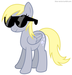 Size: 2857x2963 | Tagged: safe, artist:blue-vector, artist:derphed2, derpy hooves, pegasus, pony, g4, high res, simple background, solo, sunglasses, vector, white background
