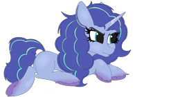 Size: 3840x2160 | Tagged: safe, alternate version, artist:straighttothepointstudio, misty brightdawn, pony, unicorn, g5, my little pony: make your mark, angry, curly hair, curly mane, digital art, female, freckles, high res, lying down, mare, simple background, solo, transparent background, unshorn fetlocks