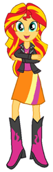 Size: 448x1460 | Tagged: safe, artist:princesscreation345, edit, edited screencap, screencap, sunset shimmer, human, equestria girls, g4, boots, clothes, high heel boots, jacket, not a vector, shirt, shoes, simple background, skirt, solo, white background
