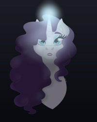 Size: 1280x1600 | Tagged: safe, artist:itstechtock, rarity, pony, g4, bust, magic, portrait, solo