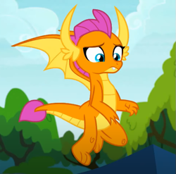 Size: 529x523 | Tagged: safe, screencap, smolder, dragon, g4, uprooted, cropped, dragoness, female, solo, spread wings, wings