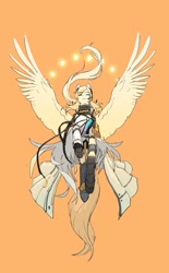 Size: 742x1200 | Tagged: safe, artist:qhsg3, pegasus, pony, flying, solo, spread wings, wings