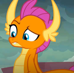 Size: 541x537 | Tagged: safe, screencap, smolder, dragon, g4, sweet and smoky, confused, cropped, dragoness, female, raised eyebrow, solo