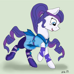 Size: 4000x4000 | Tagged: safe, artist:chibikyo-chan, rarity, pony, equestria girls, g4, clothes, equestria girls outfit, missing horn, solo