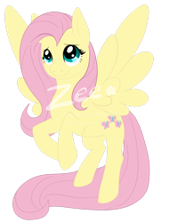 Size: 1280x1681 | Tagged: safe, artist:rosetinting, fluttershy, pegasus, pony, g4, female, lightly watermarked, looking up, mare, simple background, solo, spread wings, three quarter view, transparent background, watermark, wings