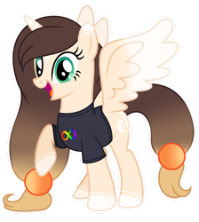 Size: 1280x1427 | Tagged: safe, alternate version, artist:cindystarlight, oc, oc:cindy, alicorn, pony, base used, clothes, female, mare, shirt, simple background, solo, transparent background