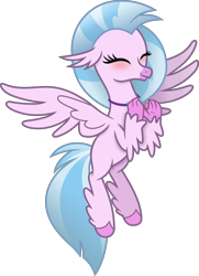 Size: 3559x4922 | Tagged: safe, artist:anime-equestria, silverstream, classical hippogriff, hippogriff, g4, anime-equestria is trying to murder us, blushing, cute, diastreamies, female, happy, simple background, smiling, solo, transparent background, vector, weapons-grade cute, wings