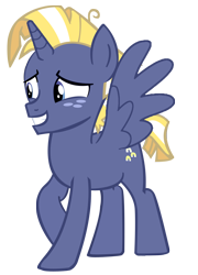 Size: 1002x1395 | Tagged: safe, artist:kyoshithebrony, star tracker, alicorn, pony, g4, alicornified, cute, grin, happy, male, race swap, simple background, smiling, solo, teenager, trackerbetes, transparent background