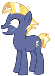 Size: 937x1303 | Tagged: safe, artist:kyoshithebrony, star tracker, earth pony, pony, g4, grin, male, pinpoint eyes, simple background, smiling, solo, teenager, transparent background, vector