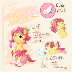 Size: 4500x4500 | Tagged: safe, artist:felldeal, posey bloom, windy, oc, oc only, oc:daisy float, earth pony, hybrid, pegasus, pony, g5, bow, female, fusion, g5 oc, hair bow, heterochromia, mare, ponytail, tail, tail bow