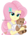 Size: 836x1056 | Tagged: safe, artist:fluttershy_art.nurul, fluttershy, butterfly, human, equestria girls, g4, art, beautiful, beautiful eyes, beautiful hair, bedroom eyes, brown, clothes, cute, dress, eyelashes, eyeshadow, fanart, green eyes, looking at you, makeup, paw pads, pink eyeshadow, pink hair, plushie, shyabetes, signature, simple background, smiling, smiling at you, solo, tape, teddy bear, white, white background, white dress, woman, yellow skin