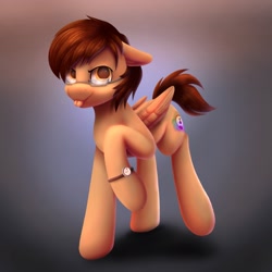 Size: 2200x2200 | Tagged: safe, artist:nanazdina, oc, pegasus, pony, :p, commission, high res, ibispaint x, lineless, male, stallion, tongue out