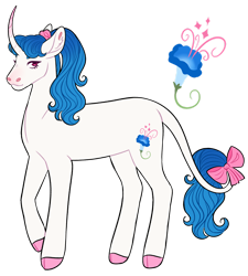 Size: 1280x1422 | Tagged: safe, artist:s0ftserve, oc, oc:morning glory, pony, unicorn, curved horn, female, horn, magical lesbian spawn, mare, offspring, parent:lemon hearts, parent:twinkleshine, simple background, solo, transgender, transparent background