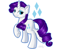 Size: 1024x820 | Tagged: safe, artist:violyre, rarity, pony, unicorn, g4, butt, female, looking at you, mare, plot, raised eyebrow, simple background, smiling, solo, transparent background