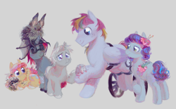 Size: 4977x3091 | Tagged: safe, artist:geonid, derpibooru exclusive, oc, oc only, unnamed oc, bat, earth pony, insect, pegasus, pony, rat, unicorn, colt, female, filly, foal, male, stallion, vet