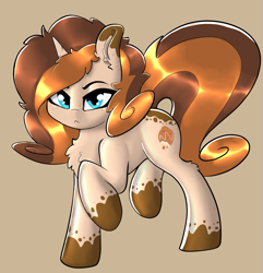 Size: 1521x1581 | Tagged: safe, artist:llametsul, oc, oc only, oc:creme cookie, pony, unicorn, chest fluff, ear fluff, female, mare, solo