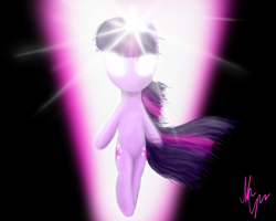 Size: 1280x1024 | Tagged: safe, artist:sameasusual, twilight sparkle, pony, unicorn, g4, female, glowing, glowing eyes, glowing horn, horn, legs together, solo, unicorn twilight