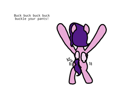 Size: 1725x1414 | Tagged: safe, artist:professorventurer, part of a set, pipp petals, pegasus, pony, series:ask pippamena: bonus content, g5, battleblock theater, bipedal, buckle your pants, butt, butt shake, dancing, pipp butt, pippamena, plot, solo