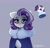 Size: 2048x1985 | Tagged: safe, artist:katputze, rarity, pony, unicorn, g4, bags under eyes, cloak, clothes, female, floppy ears, frown, gray background, looking at you, mare, older, older rarity, signature, simple background, solo