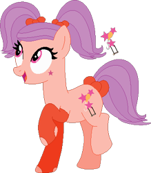 Size: 365x417 | Tagged: safe, artist:selenaede, artist:thefandomizer316, artist:victorfazbear, earth pony, pony, base used, bow, clothes, crossover, cutie mark, fingerless gloves, gloves, hair bow, lalaloopsy, open mouth, peanut big top, pigtails, ponified, raised hoof, simple background, tail, tail bow, transparent background