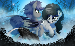 Size: 4000x2480 | Tagged: safe, artist:dormin-dim, oc, oc only, bat pony, earth pony, pony, bat pony oc, earth pony oc