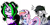 Size: 5000x2480 | Tagged: safe, artist:dormin-dim, oc, oc only, pegasus, pony, unicorn, meme, simple background, transparent background