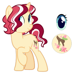 Size: 1700x1700 | Tagged: safe, artist:vintage-owll, oc, oc:cherry note, pony, unicorn, female, mare, offspring, parent:flam, parent:lotus blossom, parents:lotusflam, simple background, solo, transparent background