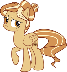 Size: 6990x7474 | Tagged: safe, artist:shootingstarsentry, oc, oc only, oc:cremora latte, pegasus, pony, absurd resolution, female, mare, raised hoof, simple background, solo, transparent background