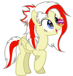 Size: 5086x5262 | Tagged: artist needed, source needed, safe, oc, oc only, oc:redsun, pegasus, pony, balancing, blue eyes, egg, female, folded wings, mare, ponies balancing stuff on their nose, raised hoof, simple background, solo, standing, transparent background, wings