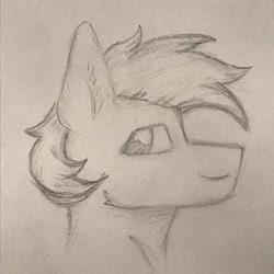 Size: 3024x3024 | Tagged: safe, artist:kodyswirl, oc, oc only, oc:coffee coat, pony, bust, high res, monochrome, profile, solo, traditional art