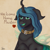 Size: 1982x2000 | Tagged: safe, artist:shypuppy, queen chrysalis, changeling, g4, collar, heart, heart eyes, master, solo, wingding eyes