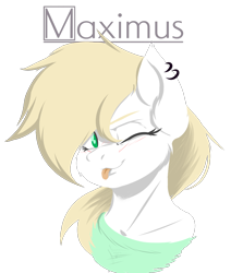 Size: 914x1080 | Tagged: safe, artist:maximus, oc, oc only, oc:angela, ;p, ear piercing, looking at you, one eye closed, piercing, simple background, solo, tongue out, transparent background, wink, winking at you