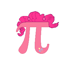 Size: 225x225 | Tagged: safe, pinkie pie, g4, 1000 hours in ms paint, no pony, pi, pinkie pi, pun, simple background, visual pun, white background