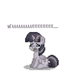 Size: 640x720 | Tagged: safe, twilight sparkle, alicorn, pony, pony town, g4, crying, depressed, discorded, discorded twilight, sad, simple background, solo, text, transparent background, twilight sparkle (alicorn), twilight tragedy, wah