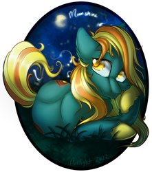 Size: 600x680 | Tagged: safe, artist:mychelle, oc, oc only, oc:moonshine, earth pony, pony, ambiguous gender, moon, simple background, solo, transparent background