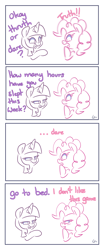 Size: 2248x5400 | Tagged: safe, artist:lou, pinkie pie, twilight sparkle, earth pony, pony, unicorn, g4, comic, dialogue, unamused