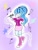 Size: 768x1024 | Tagged: safe, artist:tiga mega, sonata dusk, human, equestria girls, g4, breasts, busty sonata dusk, clothes, female, gem, grin, hand on hip, heart, jewelry, looking at you, microphone, music notes, necklace, one eye closed, purple background, simple background, siren gem, smiling, smiling at you, solo, spiked wristband, stars, wink, winking at you, wristband