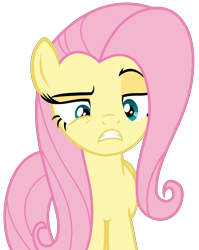 Size: 1619x2034 | Tagged: safe, artist:sketchmcreations, fluttershy, pegasus, pony, flutter brutter, g4, female, frown, mare, raised eyebrow, simple background, solo, transparent background, unamused, vector