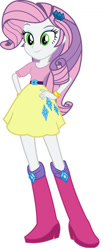 Size: 594x1344 | Tagged: safe, artist:thehumanboywonder, rarity, sweetie belle, human, equestria girls, g4, clothes, clothes swap, palette swap, rarity's purple boots, rarity's skirt, recolor, simple background, skirt, solo, sweetie belle in rarity's clothes, white background