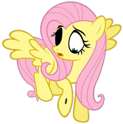 Size: 643x649 | Tagged: safe, fluttershy, pegasus, pony, fanfic:fluttershy gets a zalgo papercut, g4, black blood, black sclera, blood, creepypasta, female, flying, mare, simple background, spread wings, transparent background, wings, worried, zalgo