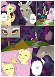 Size: 4441x6213 | Tagged: safe, artist:natt333, discord, fluttershy, draconequus, pegasus, pony, g5, spoiler:g5comic, absurd resolution, comic, duo, duo male and female, female, immortality blues, male, misspelling, old man discord, older, older fluttershy