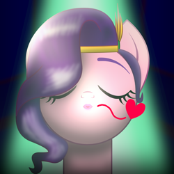 Size: 2300x2300 | Tagged: safe, artist:starless, derpibooru exclusive, pipp petals, pegasus, pony, g5, eyes closed, female, floating heart, heart, high res, imminent kissing, kissing, kissy face, mare, offscreen character, pov, solo