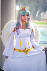 Size: 600x900 | Tagged: safe, artist:dashcosplay, princess celestia, human, clothes, cosplay, costume, irl, irl human, photo, solo, woman