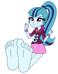 Size: 3000x3827 | Tagged: safe, artist:diegator007, edit, sonata dusk, human, equestria girls, g4, my little pony equestria girls: rainbow rocks, adorabolical, barefoot, base used, clothes, cute, evil smile, feet, female, fetish, foot fetish, foot focus, gem, grin, high res, imminent tickles, jewelry, pendant, ponytail, simple background, siren gem, skirt, smiling, soles, solo, sonatabetes, spiked wristband, this will end in laughs, this will end in tickles, toes, transparent background, update, updated, vector, wristband