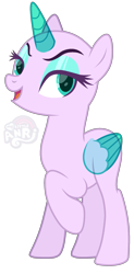 Size: 1083x2200 | Tagged: safe, artist:emperor-anri, oc, oc only, alicorn, pony, g4, alicorn oc, base, bedroom eyes, eyelashes, female, horn, makeup, mare, raised hoof, simple background, solo, transparent background, transparent horn, transparent wings, wings